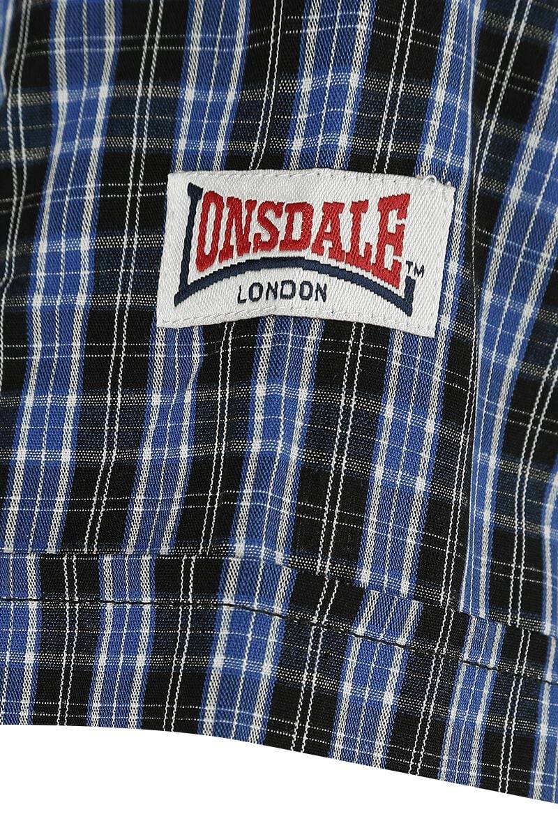 EMP "Brixworth" Kurzarmhemd Blau Von Lonsdale London