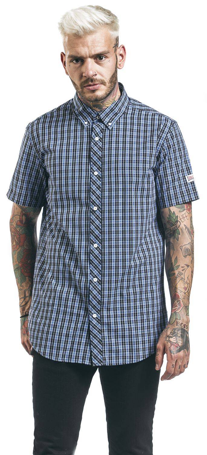 EMP "Brixworth" Kurzarmhemd Blau Von Lonsdale London