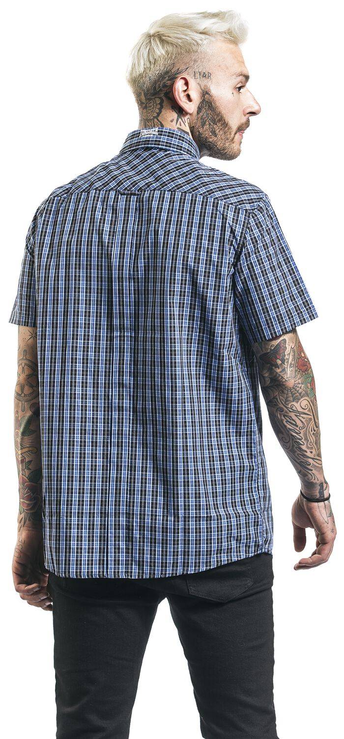 EMP "Brixworth" Kurzarmhemd Blau Von Lonsdale London