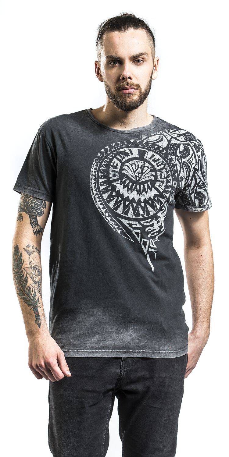 EMP "Burned Tattoo" T-Shirt Grau Von Outer Vision