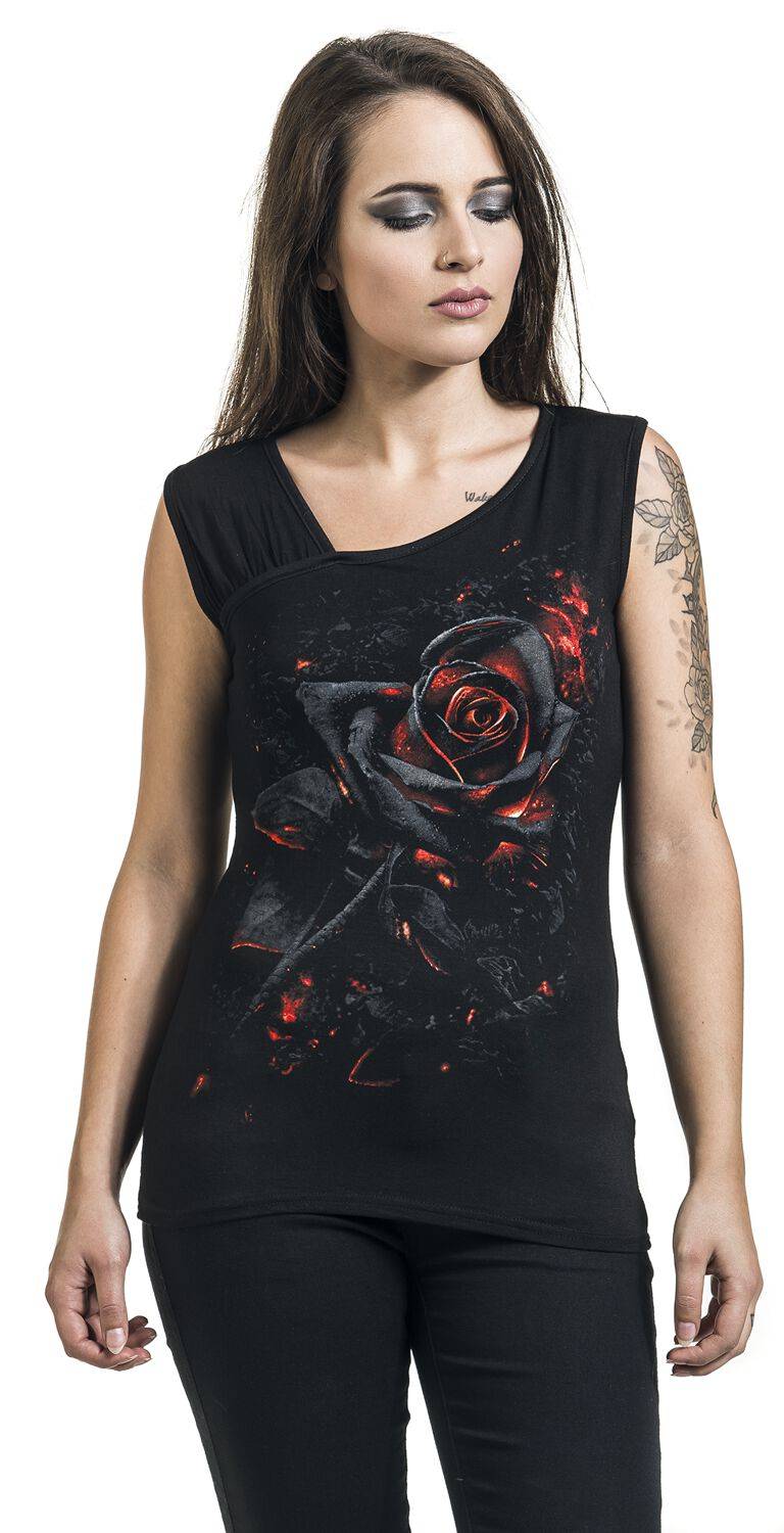 EMP "Burnt Rose" Top Schwarz Von Spiral