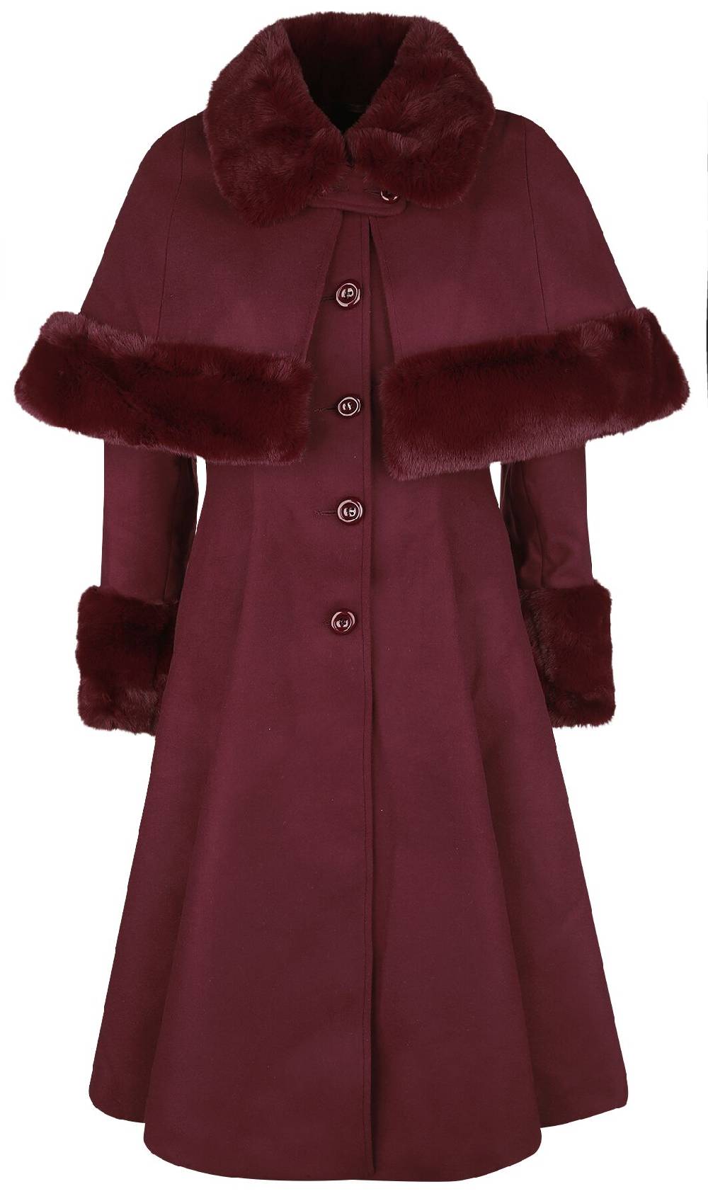 EMP "Capulet Coat" Mantel rot von Hell Bunny