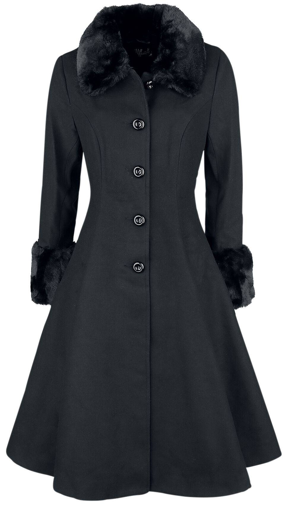 EMP "Capulet Coat" Mantel Schwarz Von Hell Bunny