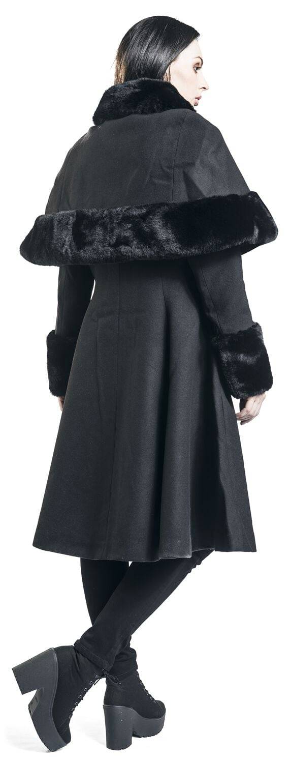 EMP "Capulet Coat" Mantel Schwarz Von Hell Bunny