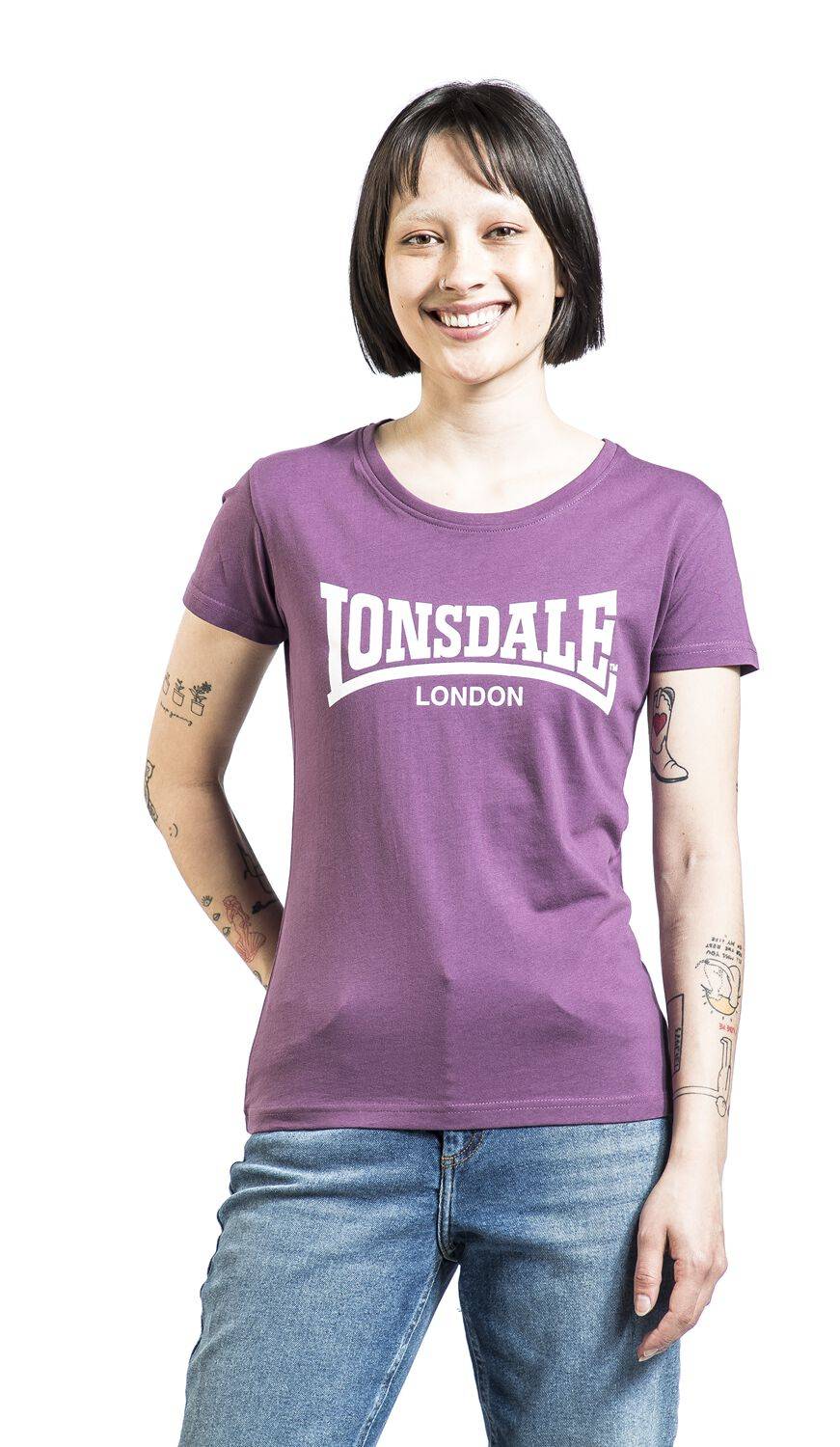 EMP "CARTMEL" T-Shirt Aubergine Von Lonsdale London