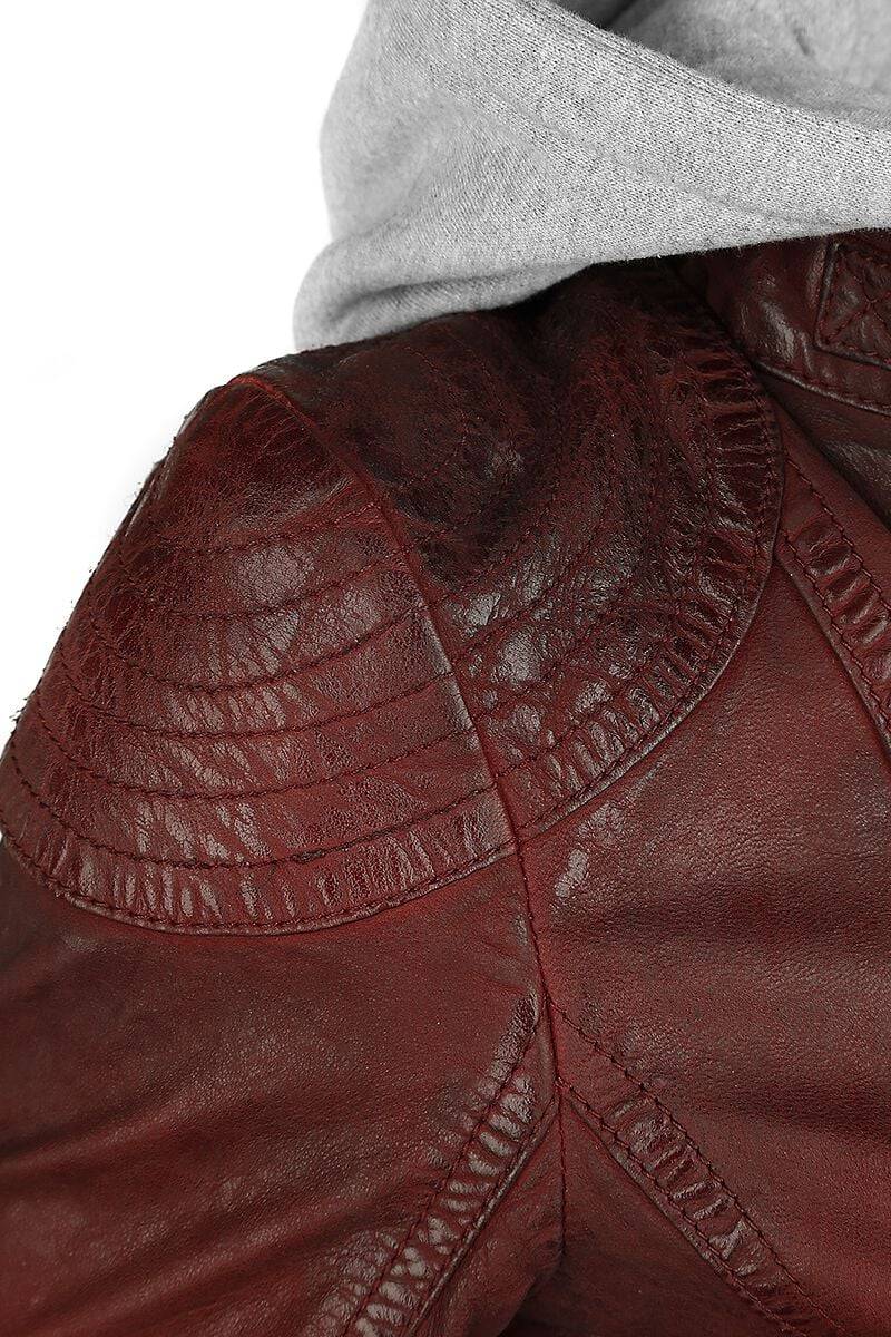 EMP "Cascha LAMOV" Lederjacke Rot Von Gipsy