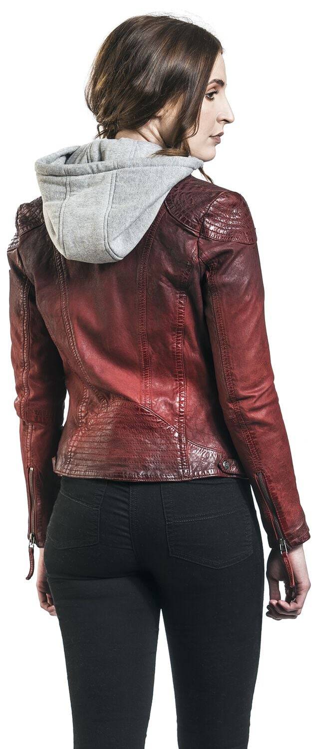 EMP "Cascha LAMOV" Lederjacke Rot Von Gipsy