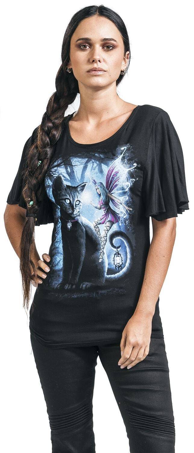 EMP "Cat And Fairy" T-Shirt Schwarz Von Spiral