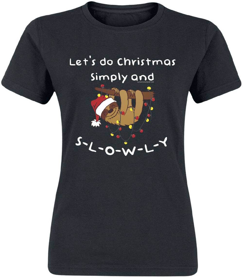 EMP "Christmas Slowly" T-Shirt schwarz von Tierisch