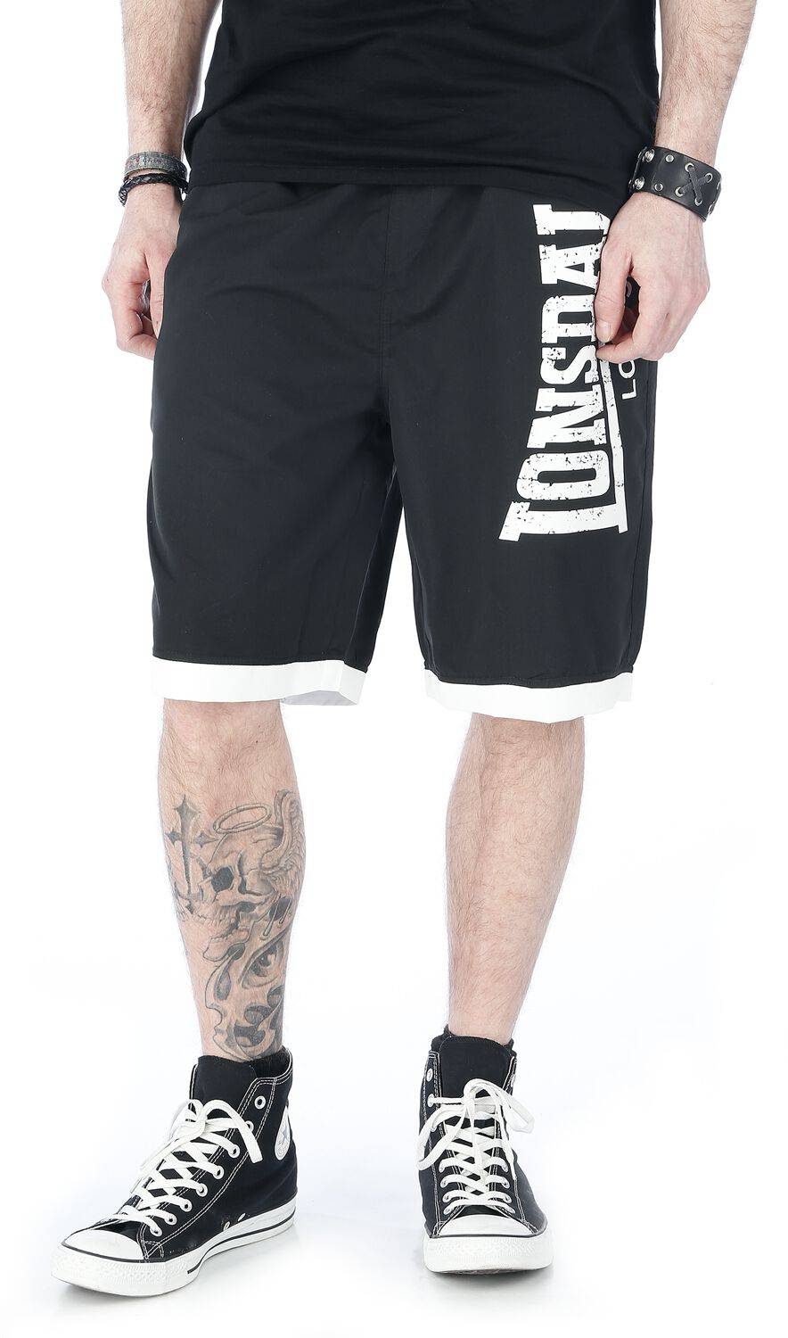 EMP "Clennel" Badeshort Schwarz Von Lonsdale London