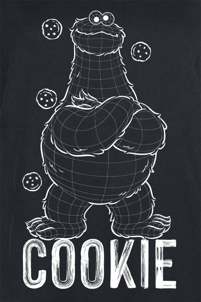 EMP "Cookie" T-Shirt Schwarz Von Sesamstraße