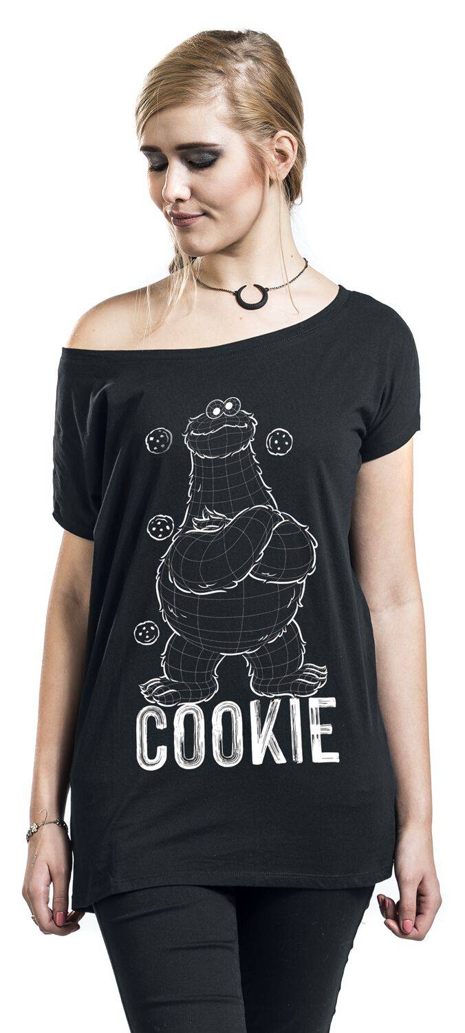 EMP "Cookie" T-Shirt Schwarz Von Sesamstraße