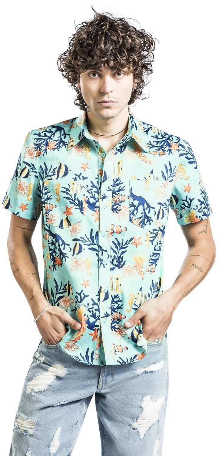 EMP "Coral Reef" Kurzarmhemd Türkis Von Rockin'gent