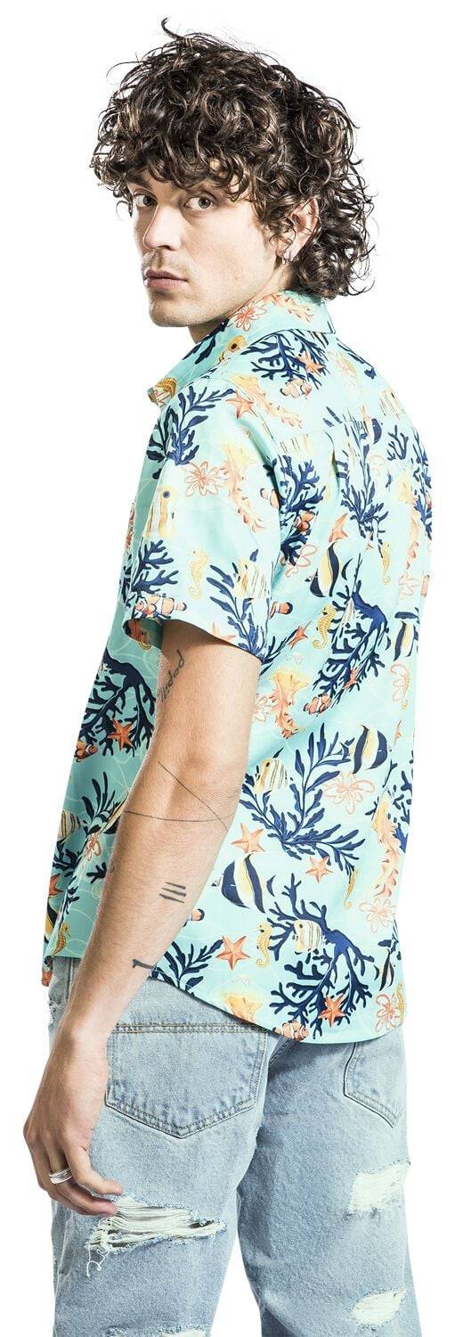 EMP "Coral Reef" Kurzarmhemd Türkis Von Rockin'gent
