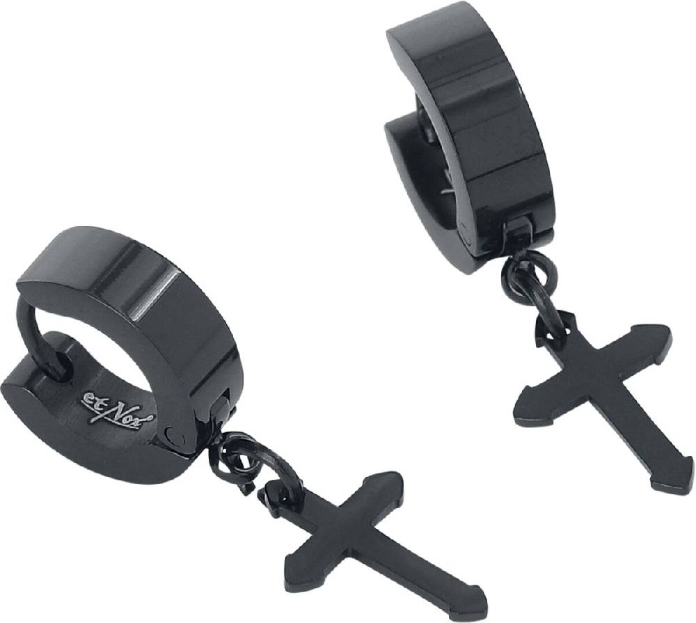 EMP "Creole Kreuz" Ohrring schwarz von etNox