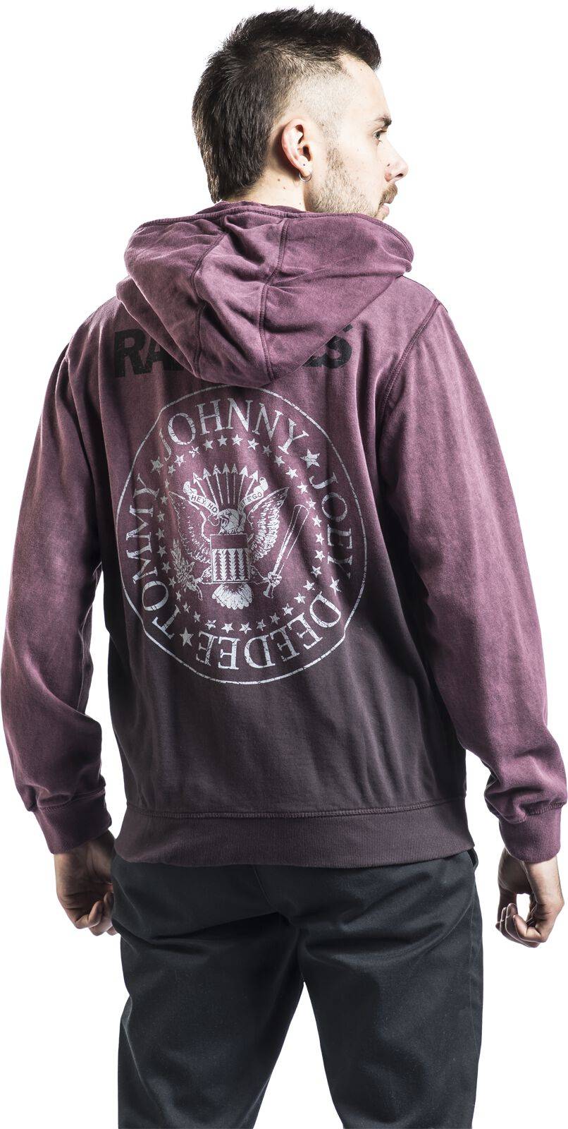EMP "Crest" Kapuzenjacke Dunkelrot Von Ramones