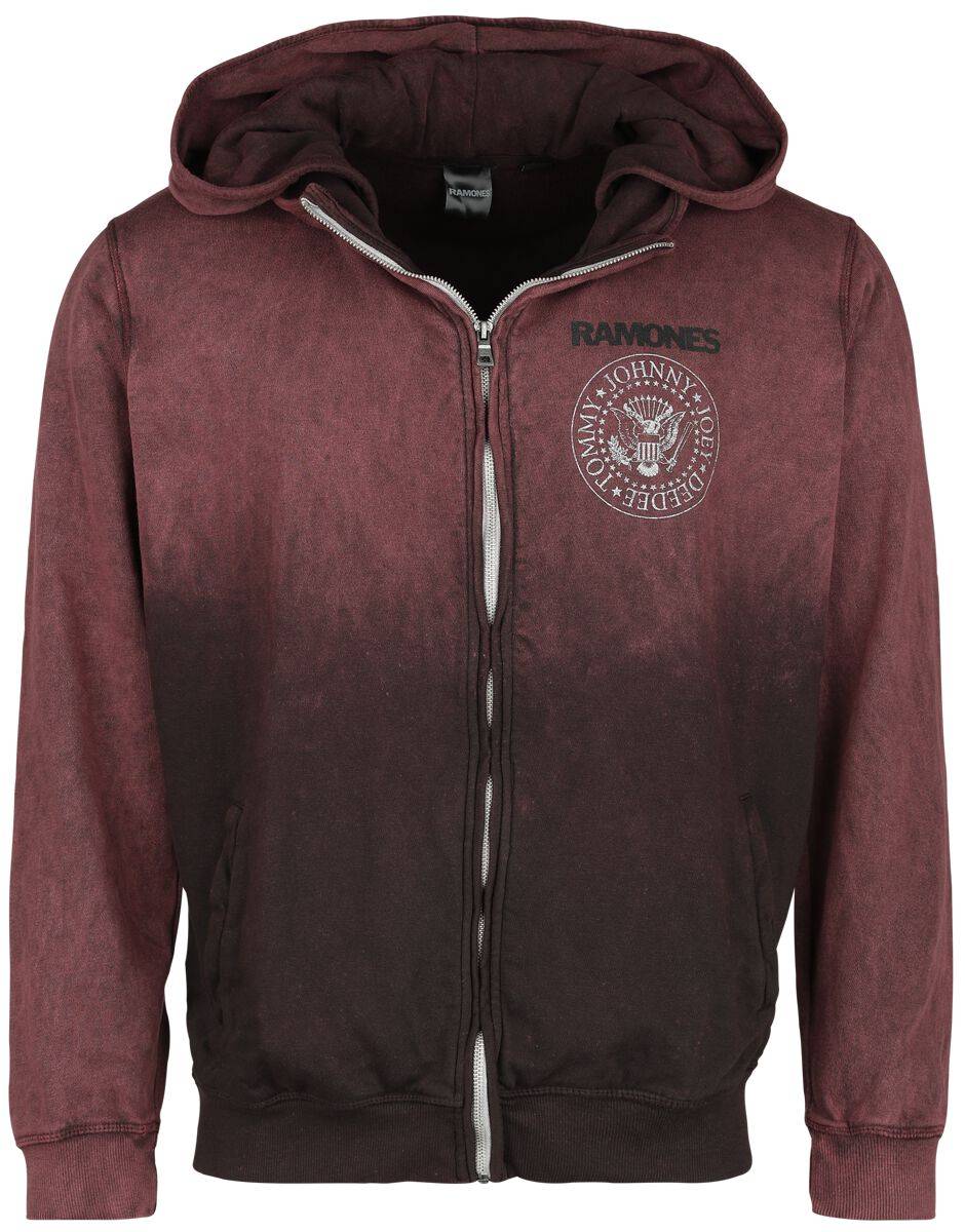 EMP "Crest" Kapuzenjacke dunkelrot von Ramones