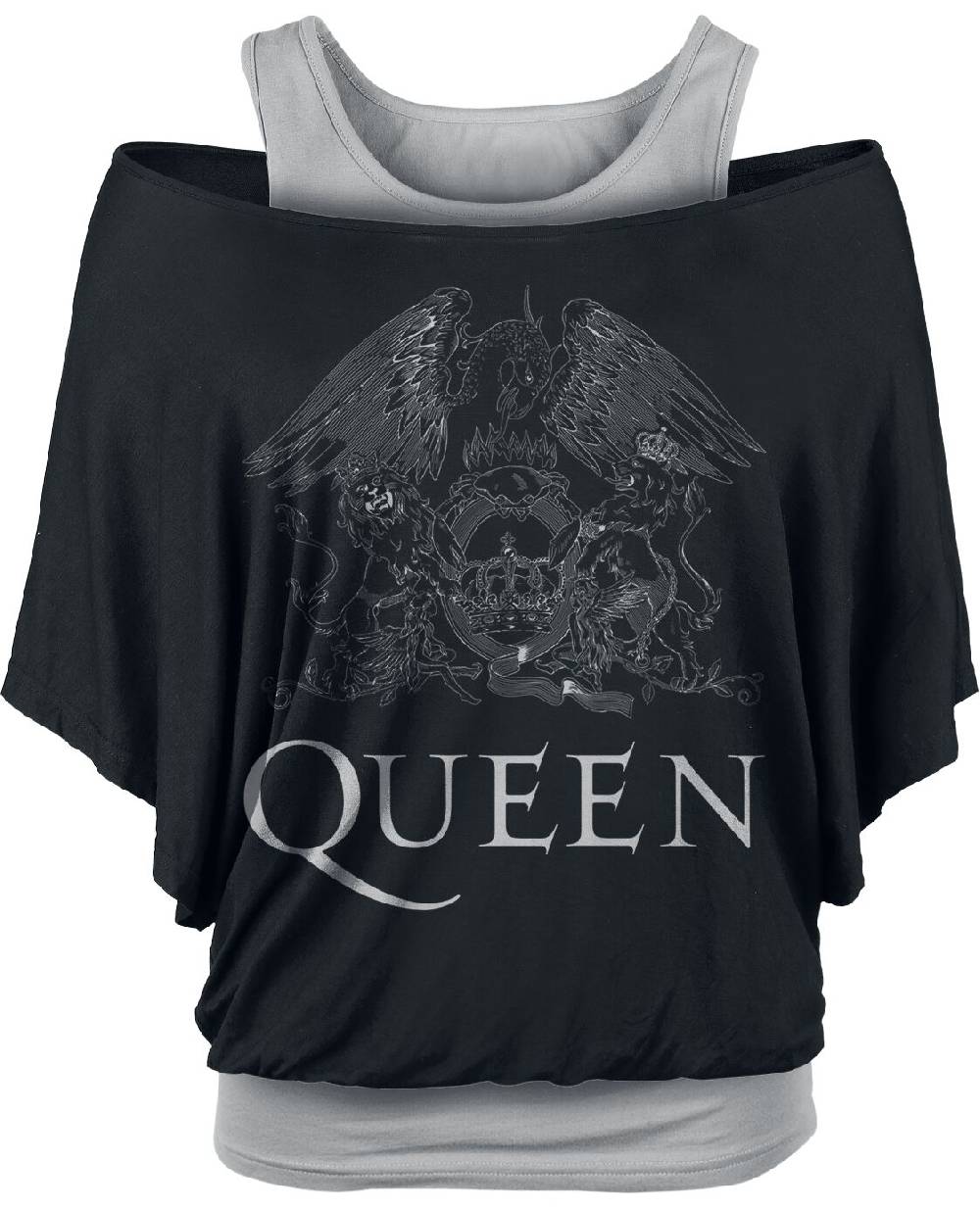 EMP "Crest Logo" T-Shirt schwarz/grau von Queen