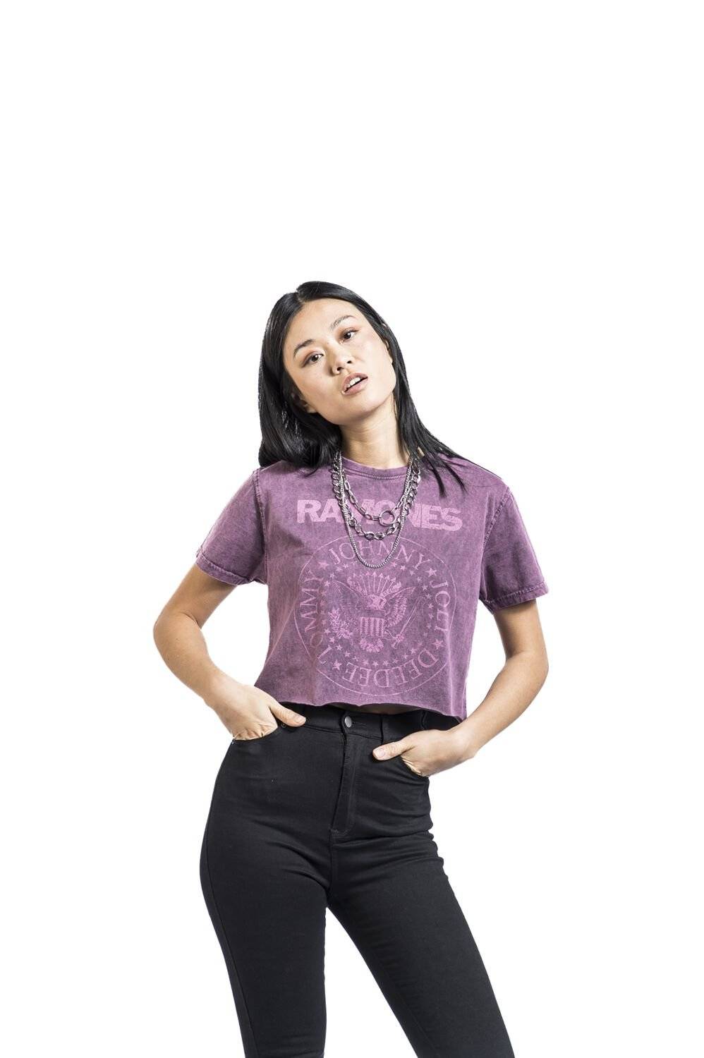 EMP "Crest" T-Shirt purple von Ramones