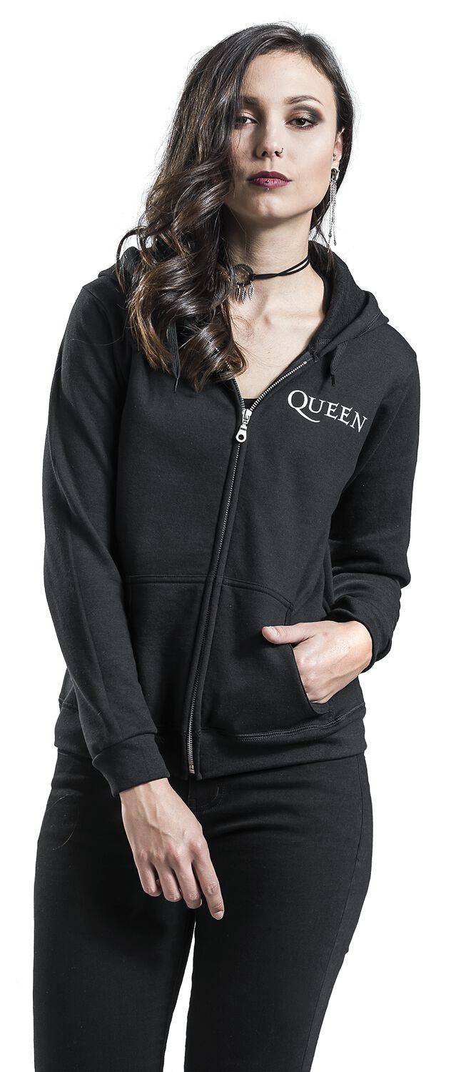 EMP "Crest Vintage" Kapuzenjacke Schwarz Von Queen