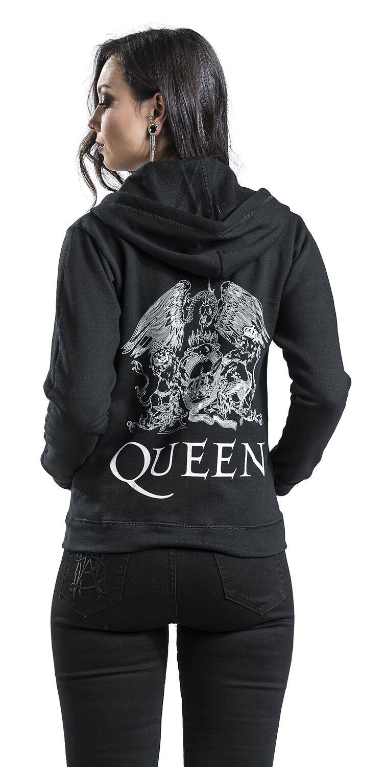 EMP "Crest Vintage" Kapuzenjacke Schwarz Von Queen