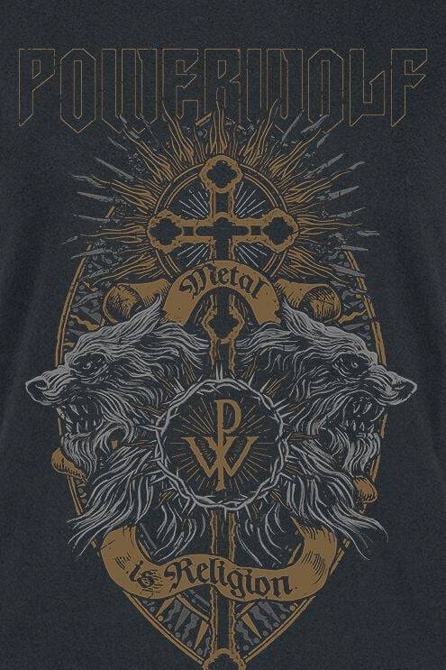 EMP "Crest Wolves" T-Shirt Schwarz Von Powerwolf