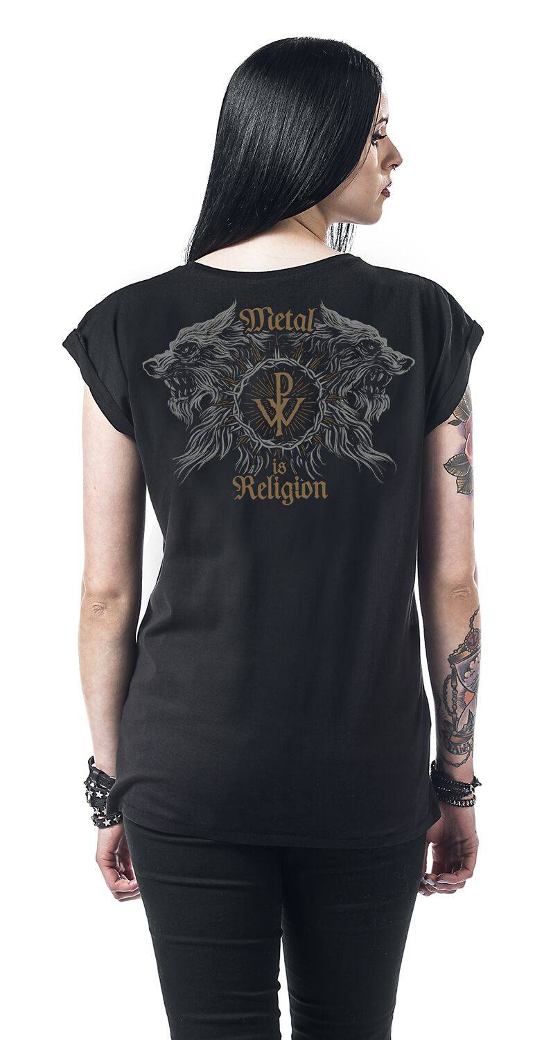 EMP "Crest Wolves" T-Shirt Schwarz Von Powerwolf