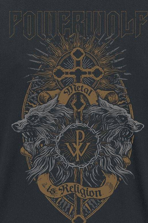 EMP "Crest Wolves" T-Shirt Schwarz Von Powerwolf