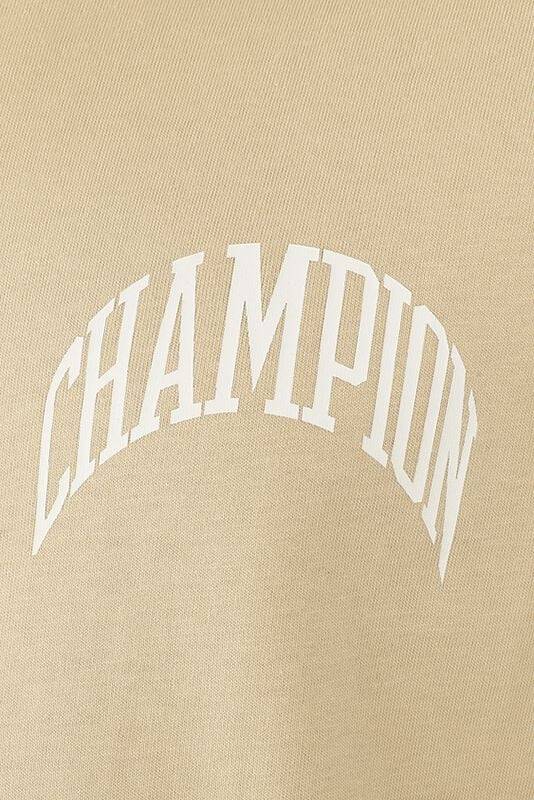 EMP "Crewneck T-Shirt" T-Shirt Beige Von Champion