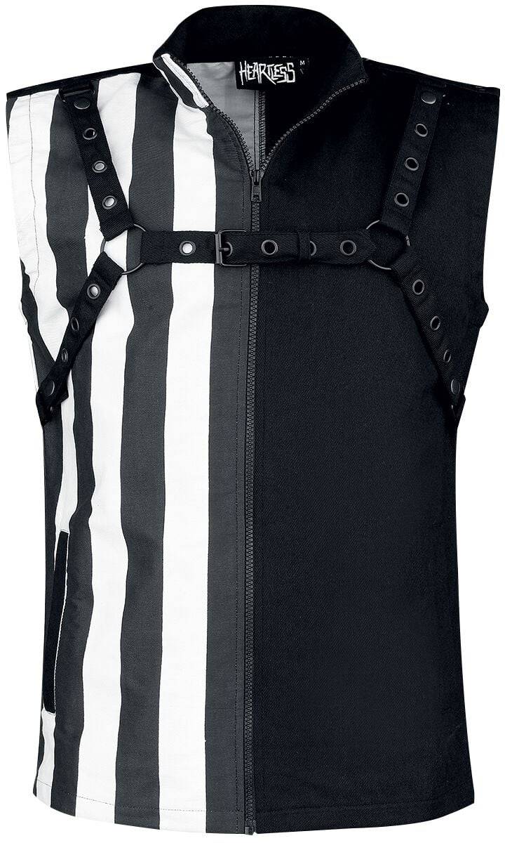 EMP "Cronus Vest" Weste schwarz/weiß von Heartless