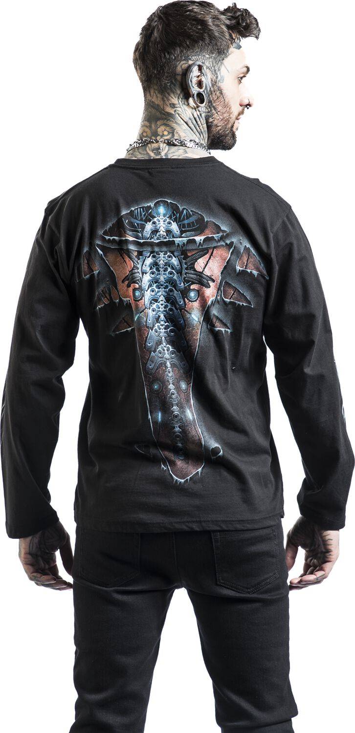 EMP "Cyber Skin" Langarmshirt Schwarz Von Spiral