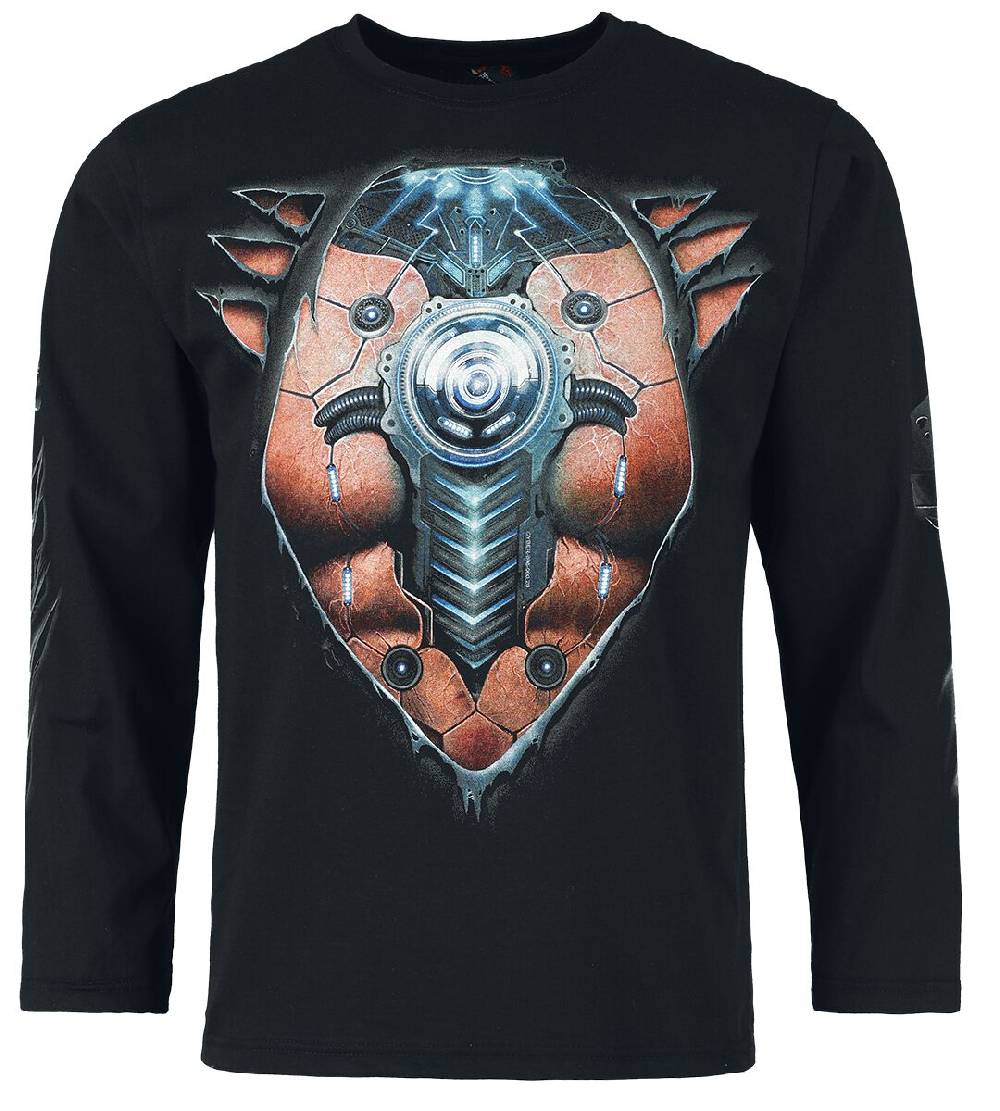 EMP "Cyber Skin" Langarmshirt schwarz von Spiral
