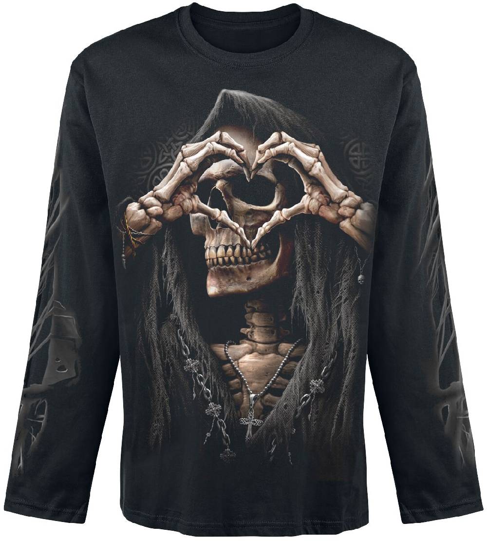 EMP "Dark Love" Langarmshirt schwarz von Spiral
