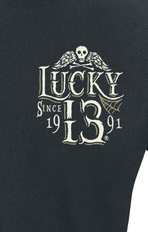 EMP "Dead Skull" T-Shirt Schwarz Von Lucky 13