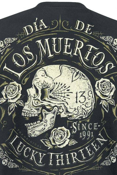 EMP "Dead Skull" T-Shirt Schwarz Von Lucky 13