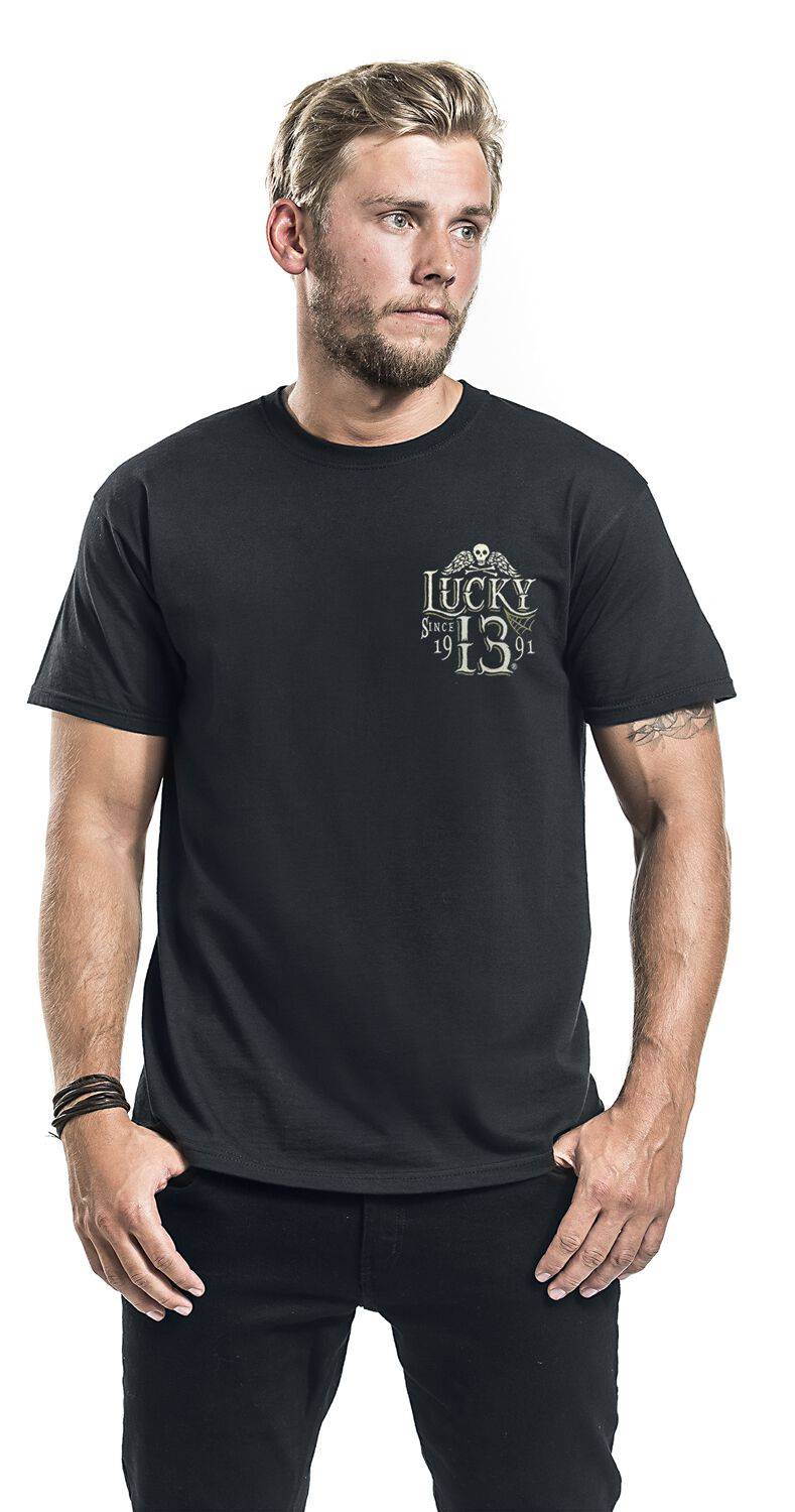 EMP "Dead Skull" T-Shirt Schwarz Von Lucky 13