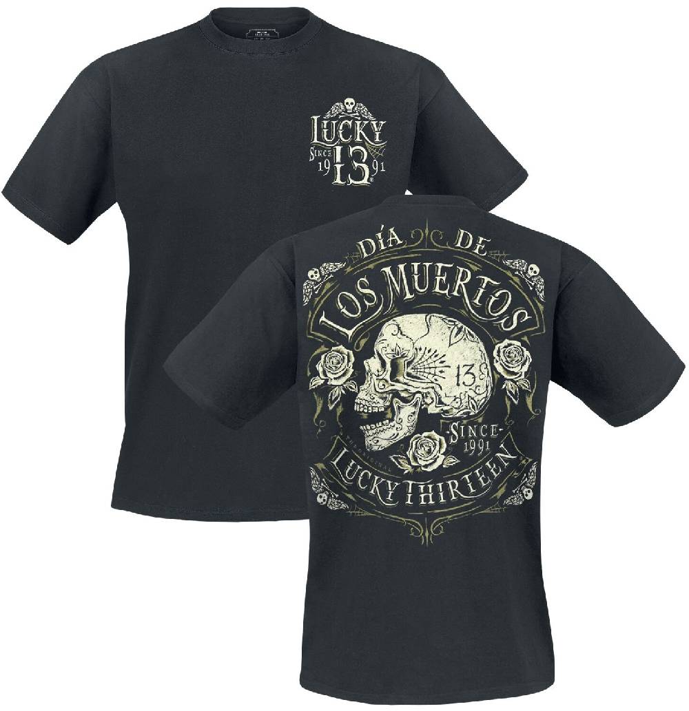 EMP "Dead Skull" T-Shirt schwarz von Lucky 13