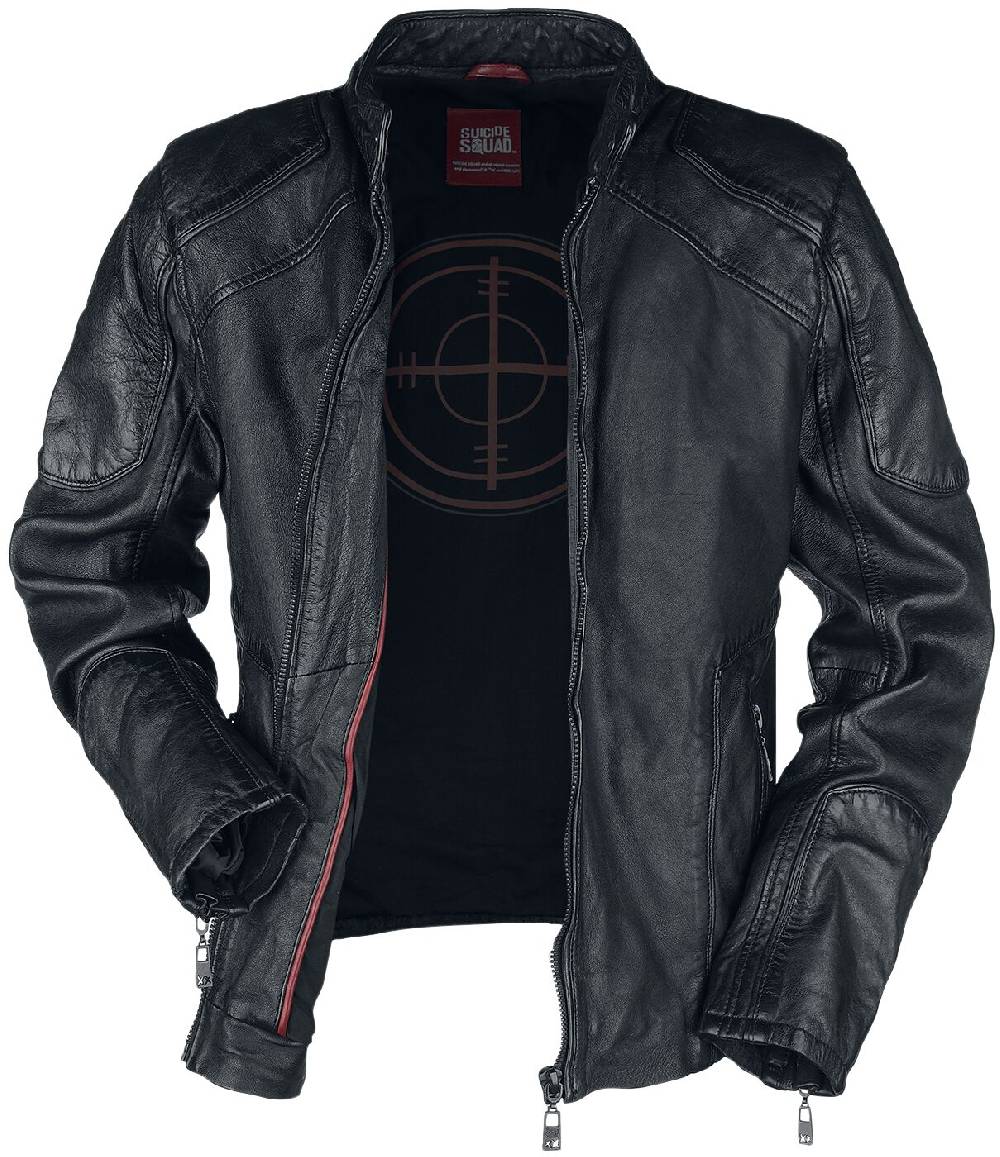 EMP "Deadshot" Lederjacke Schwarz Von Suicide Squad