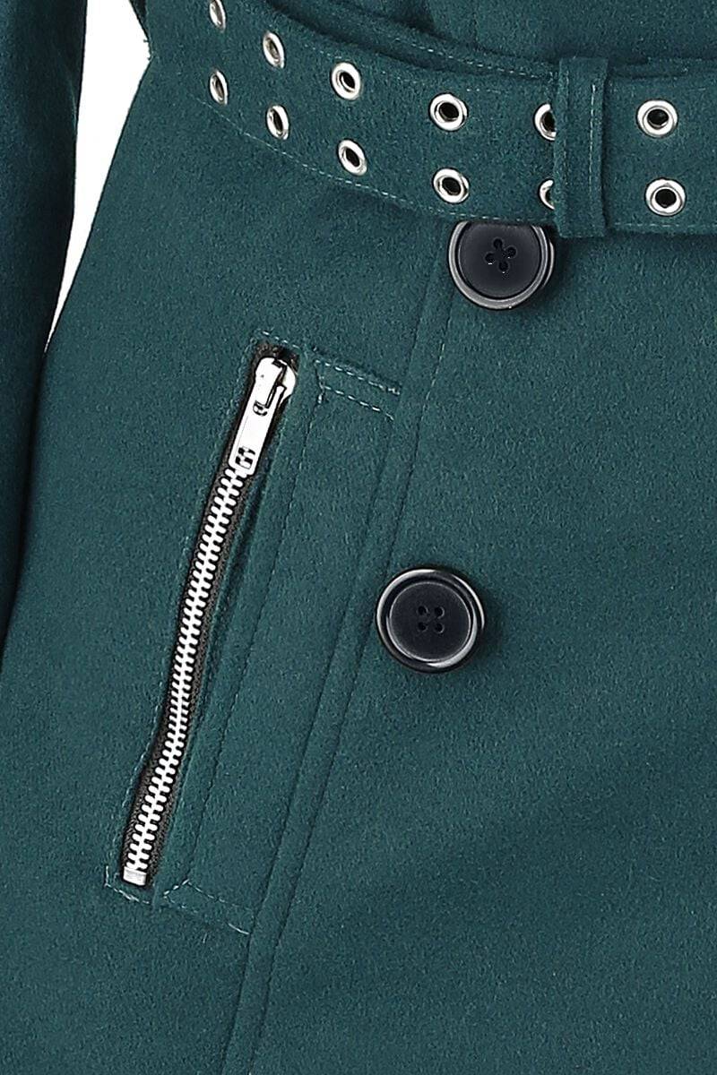 EMP "Decay Coat" Wintermantel Petrol Von Vixxsin