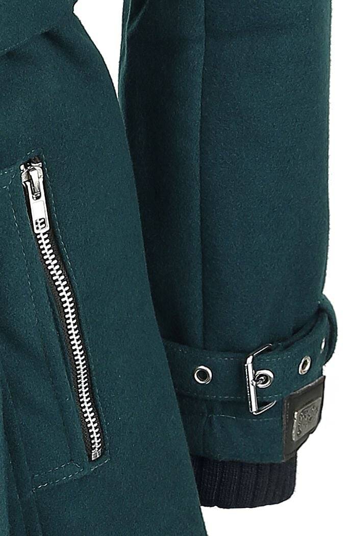 EMP "Decay Coat" Wintermantel Petrol Von Vixxsin