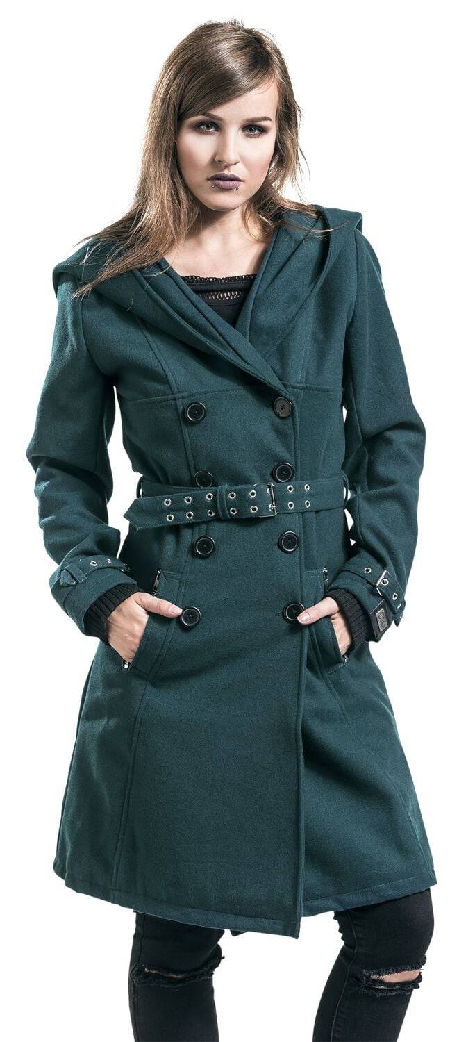 EMP "Decay Coat" Wintermantel Petrol Von Vixxsin