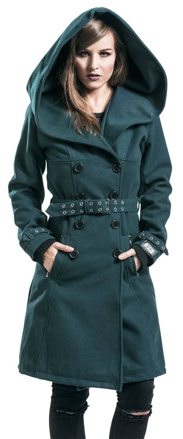 EMP "Decay Coat" Wintermantel Petrol Von Vixxsin