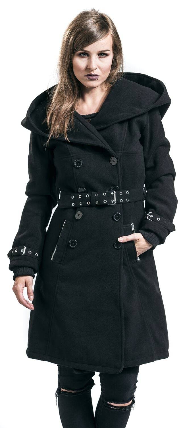 EMP "Decay Coat" Wintermantel Schwarz Von Vixxsin