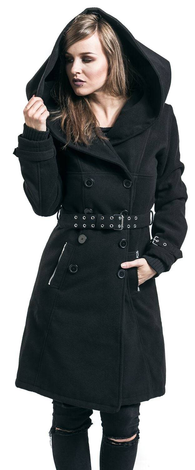 EMP "Decay Coat" Wintermantel Schwarz Von Vixxsin