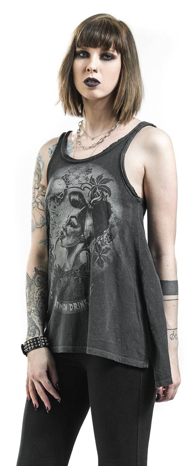 EMP "Demon Drink" Top Dunkelgrau Von Alchemy England