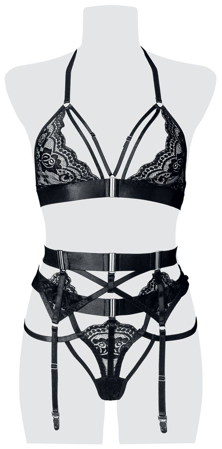 EMP "Dessous-Set" Wäsche-Set schwarz von Grey Velvet