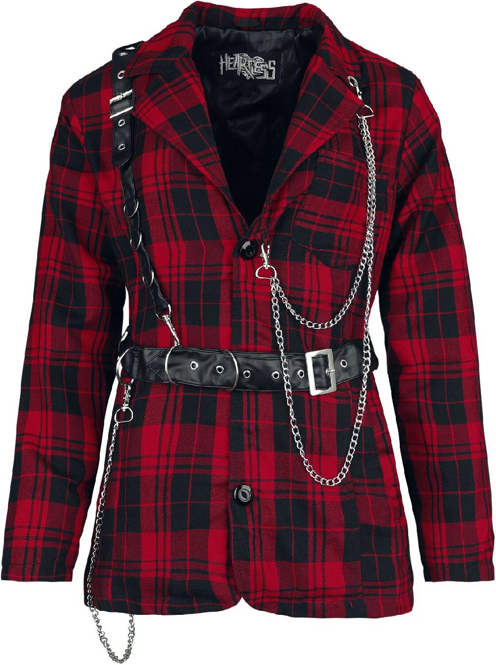 EMP "Devas Jacket" Blazer rot/schwarz von Heartless