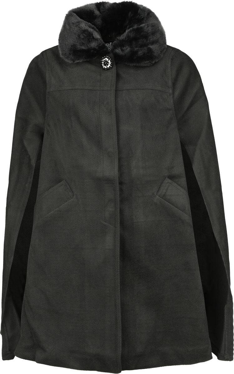 EMP "Devon Cape Coat" Mantel schwarz von Hell Bunny