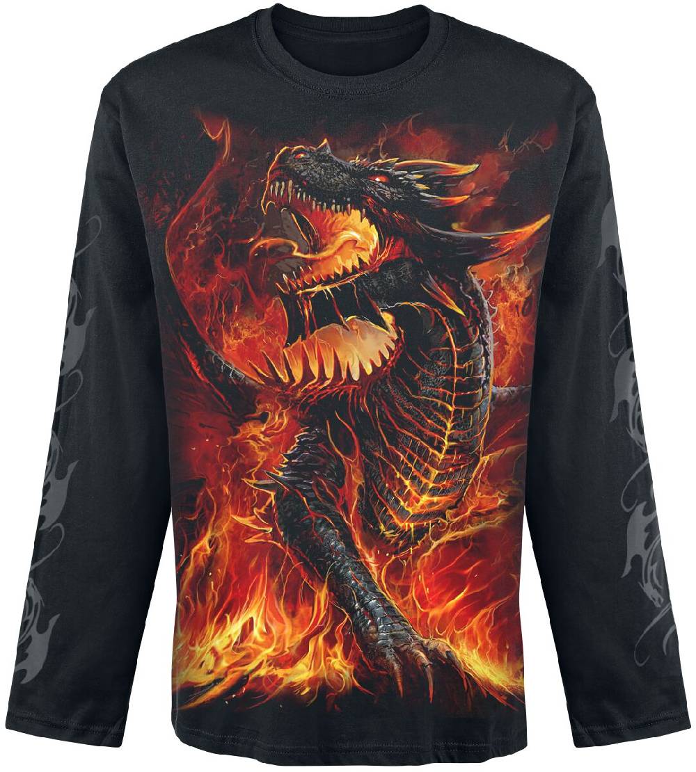 EMP "Draconis" Langarmshirt schwarz von Spiral