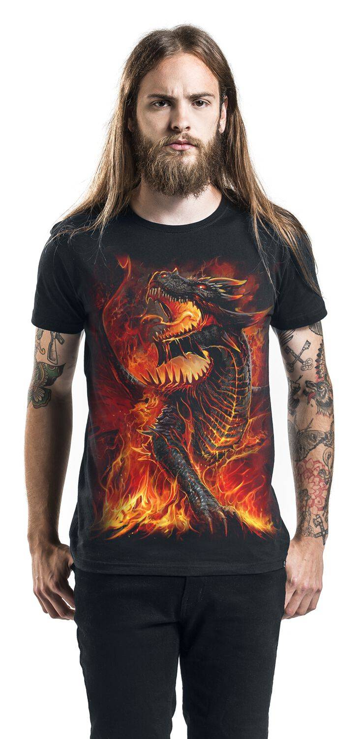 EMP "Draconis" T-Shirt Schwarz Von Spiral